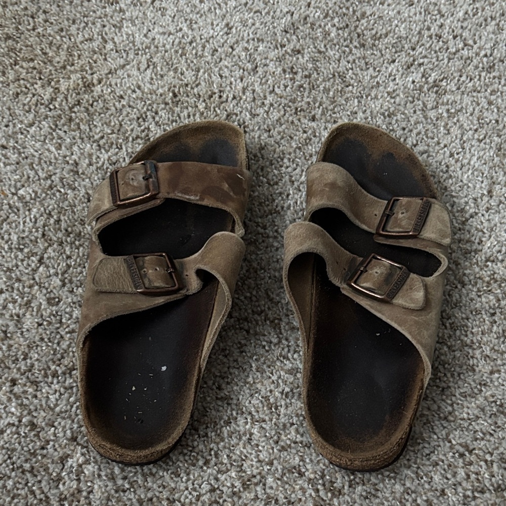 Light brown name brand Birkenstock